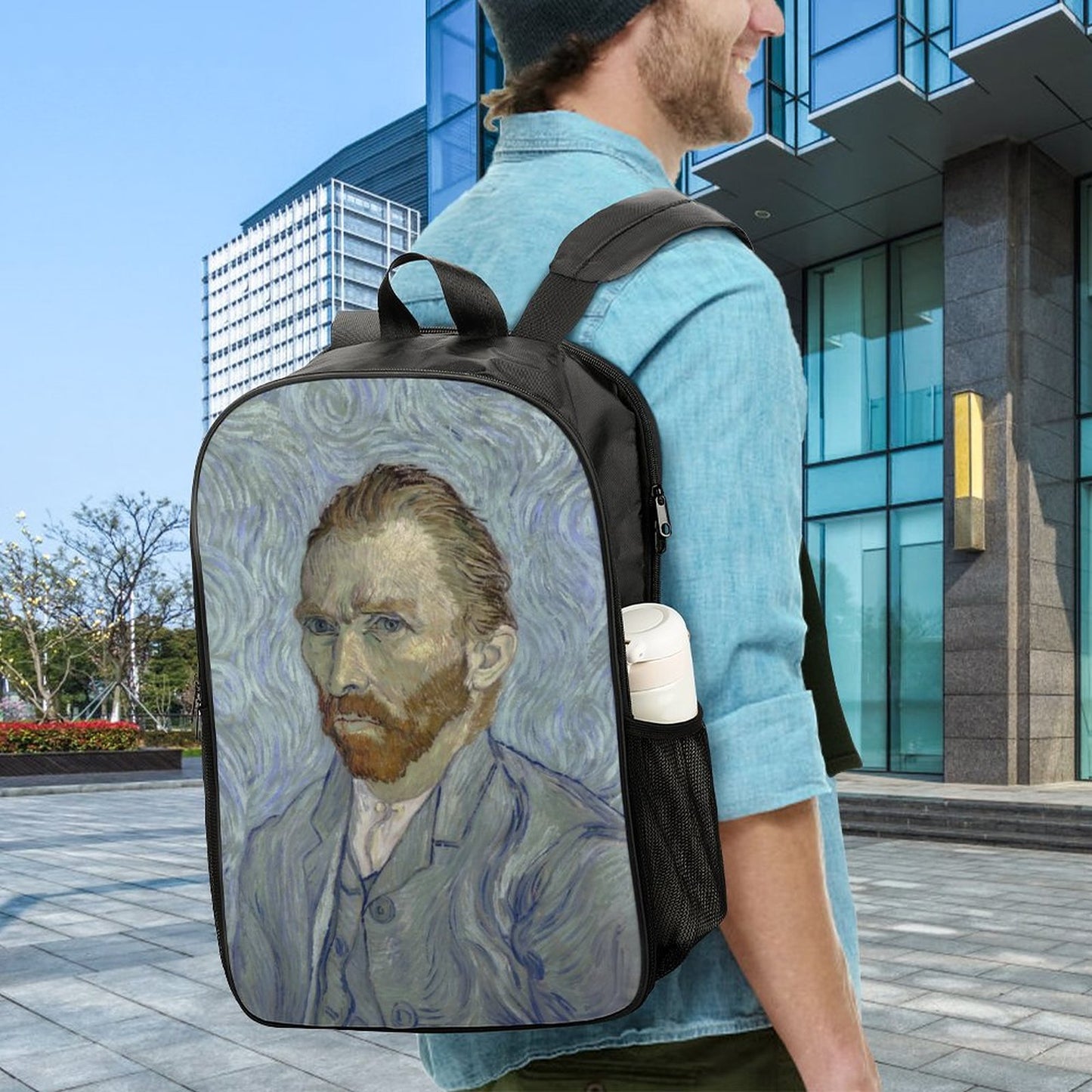 Vincent van Gogh / Art is not optional 17 inch Reversible School Shoulder Bag