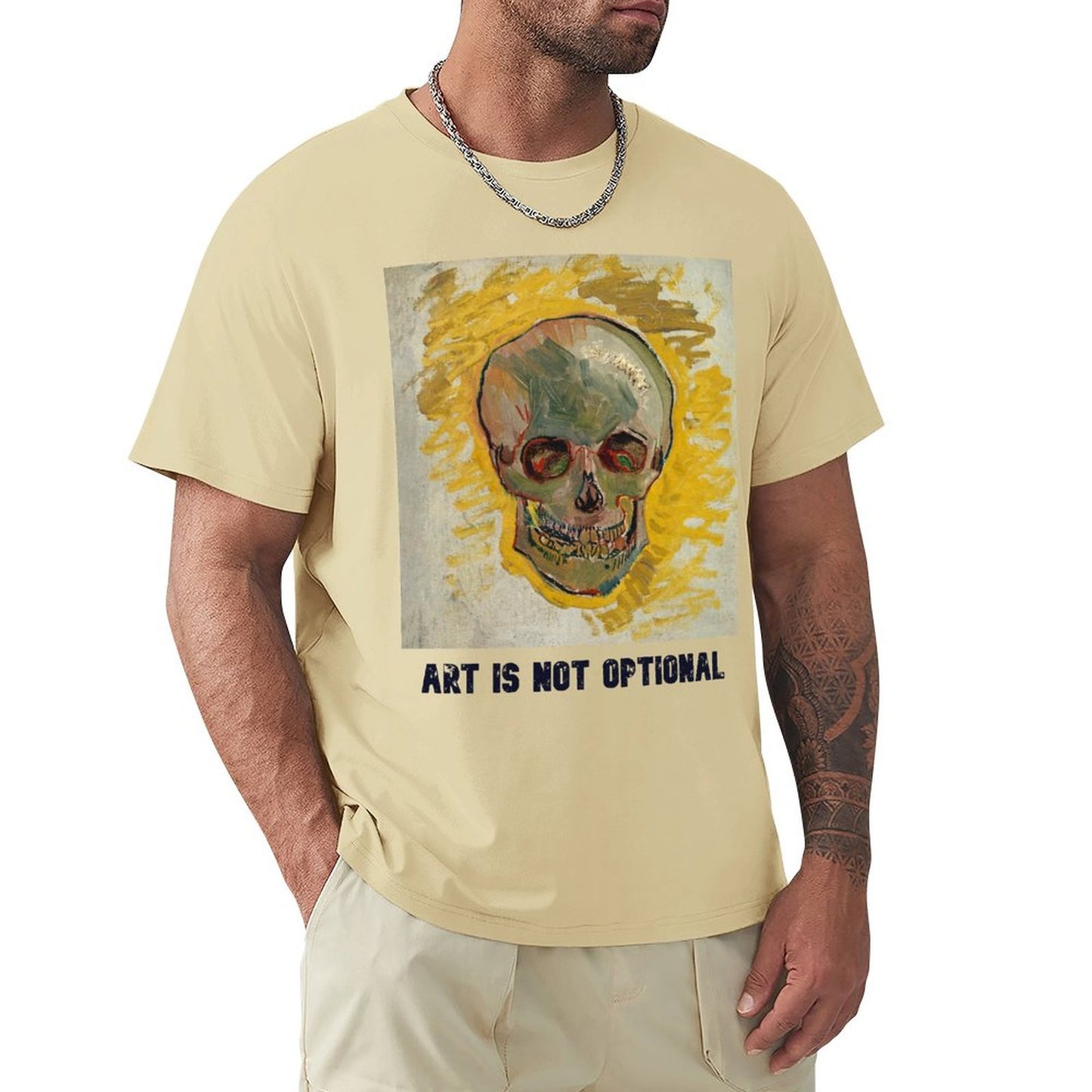 Vincent van Gogh Skull Short Sleeve Tshirt Men