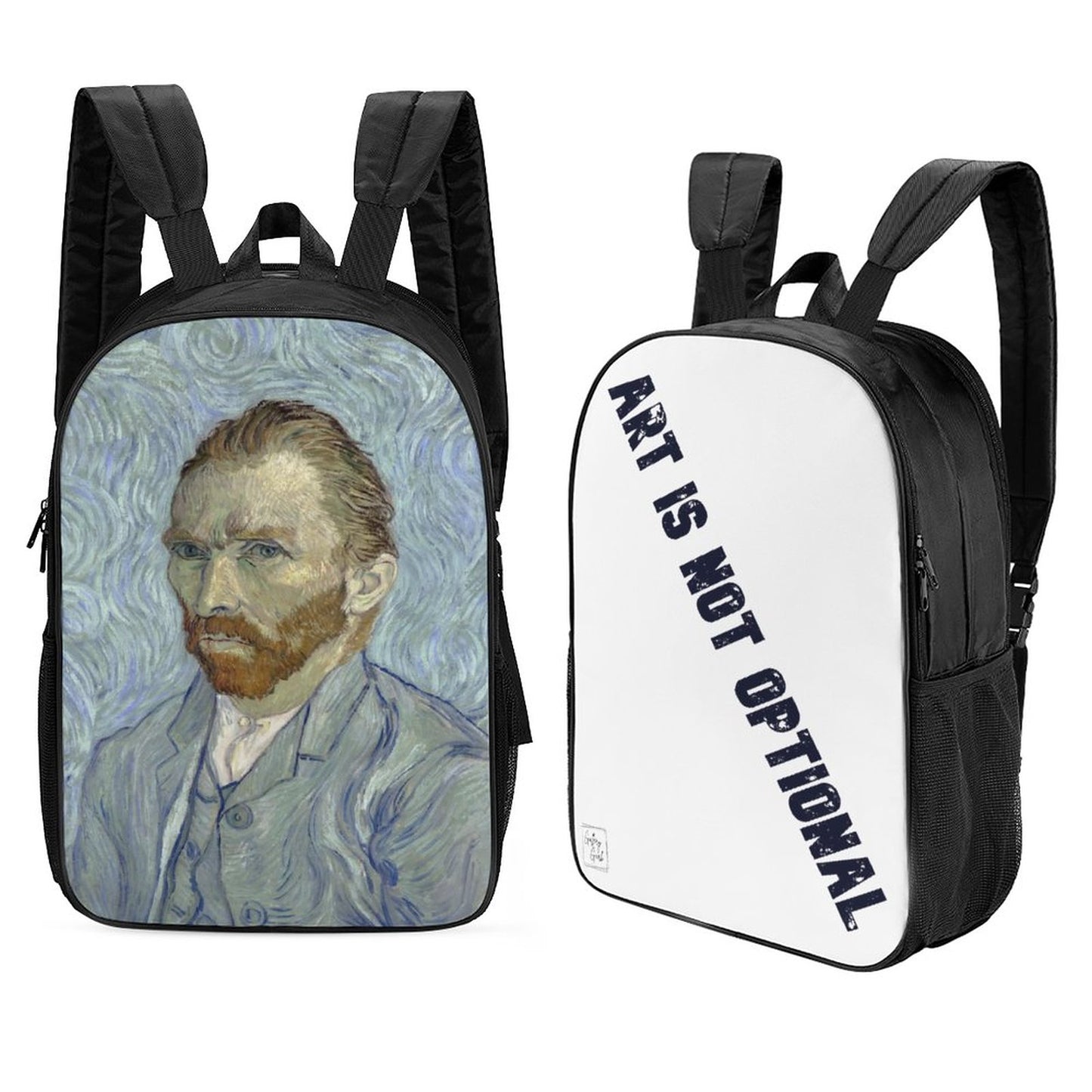 Vincent van Gogh / Art is not optional 17 inch Reversible School Shoulder Bag