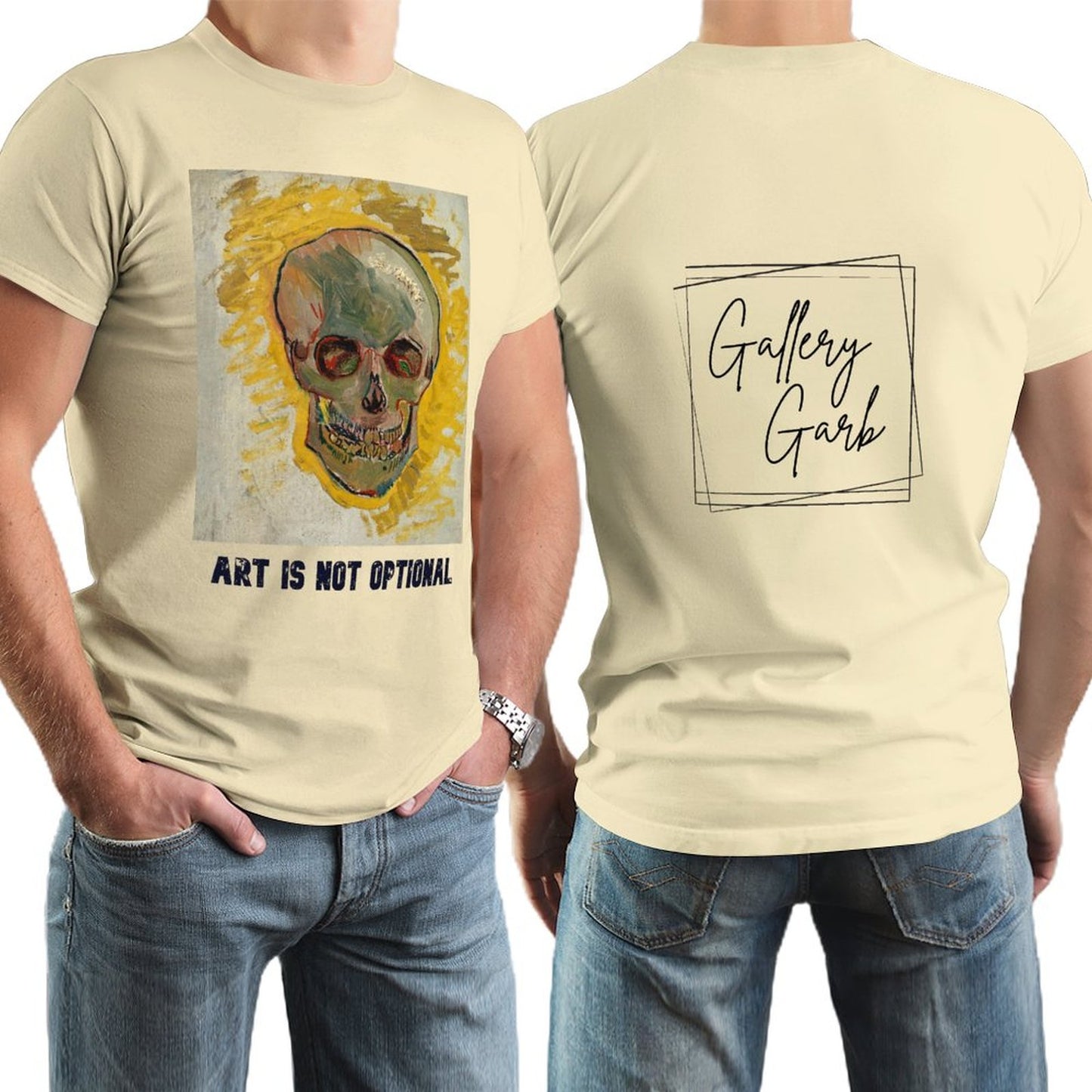 Vincent van Gogh Skull Short Sleeve Tshirt Men