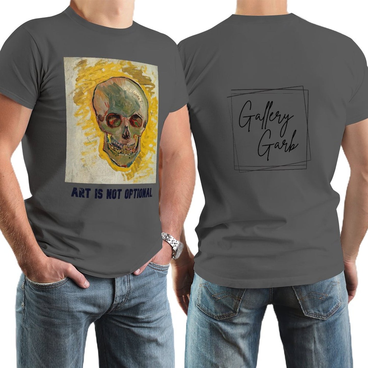 Vincent van Gogh Skull Short Sleeve Tshirt Men