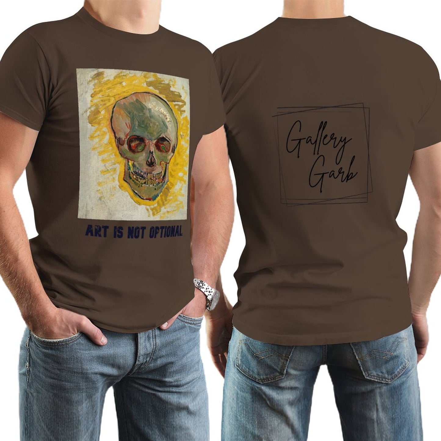 Vincent van Gogh Skull Short Sleeve Tshirt Men