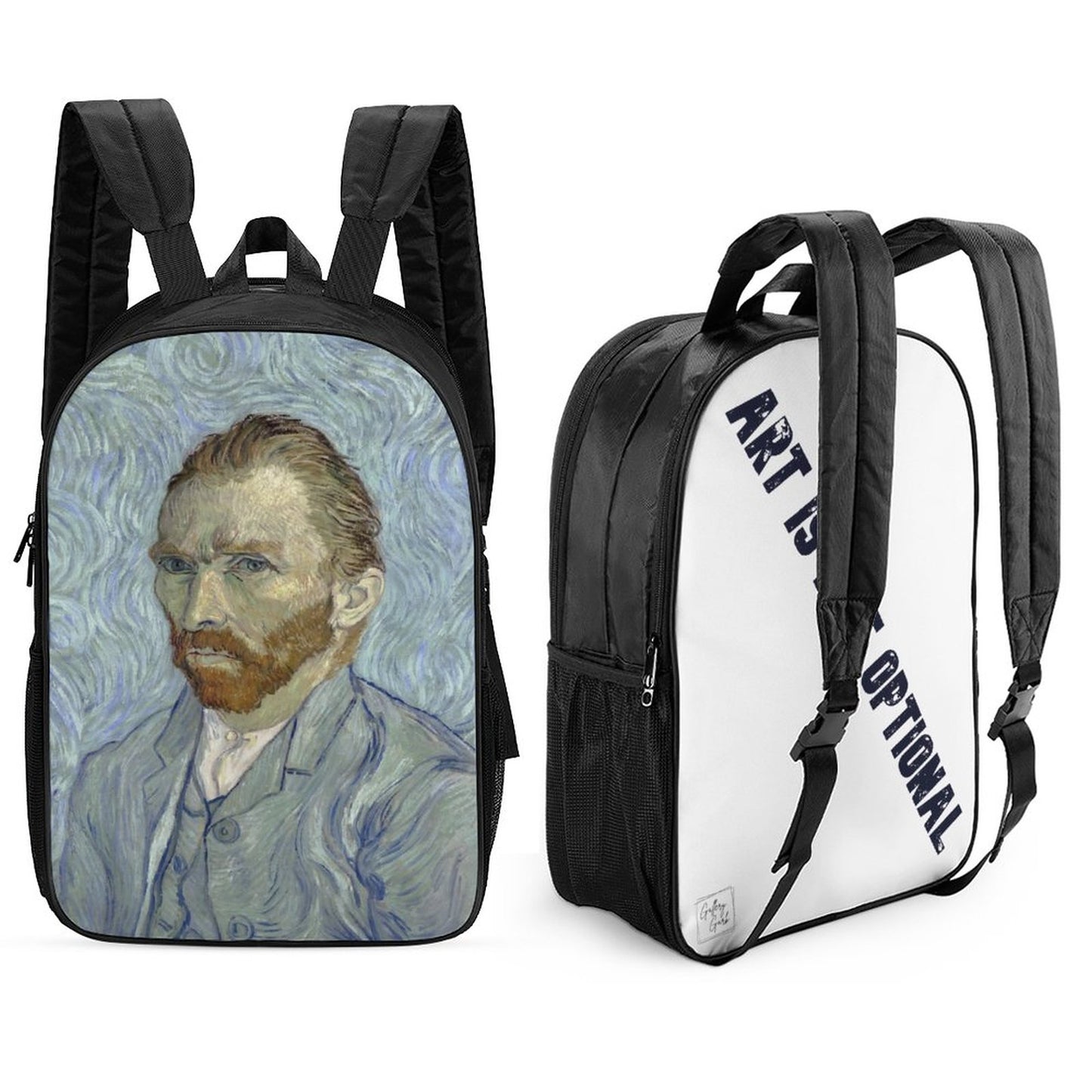 Vincent van Gogh / Art is not optional 17 inch Reversible School Shoulder Bag