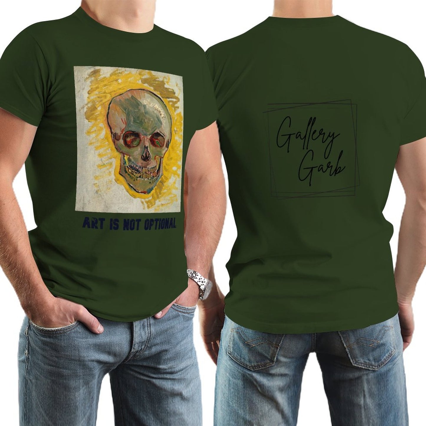 Vincent van Gogh Skull Short Sleeve Tshirt Men