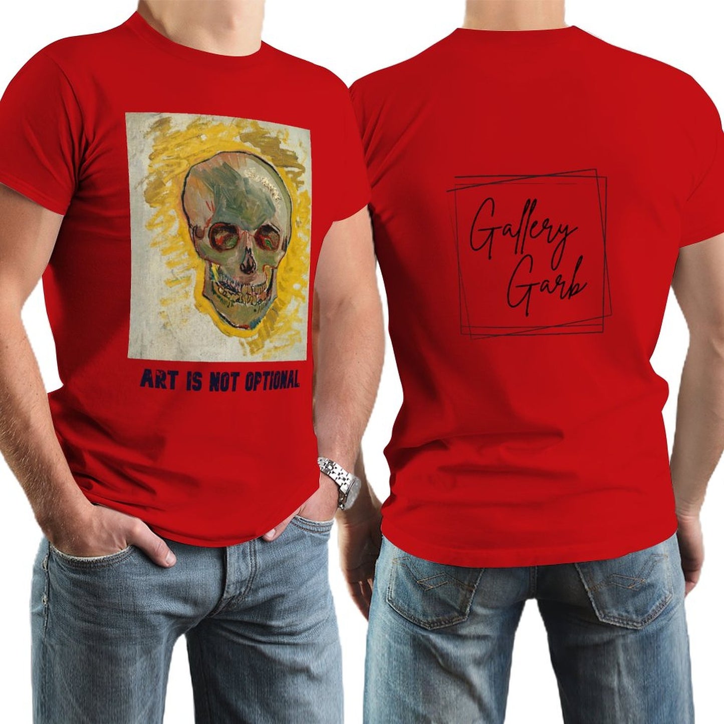 Vincent van Gogh Skull Short Sleeve Tshirt Men