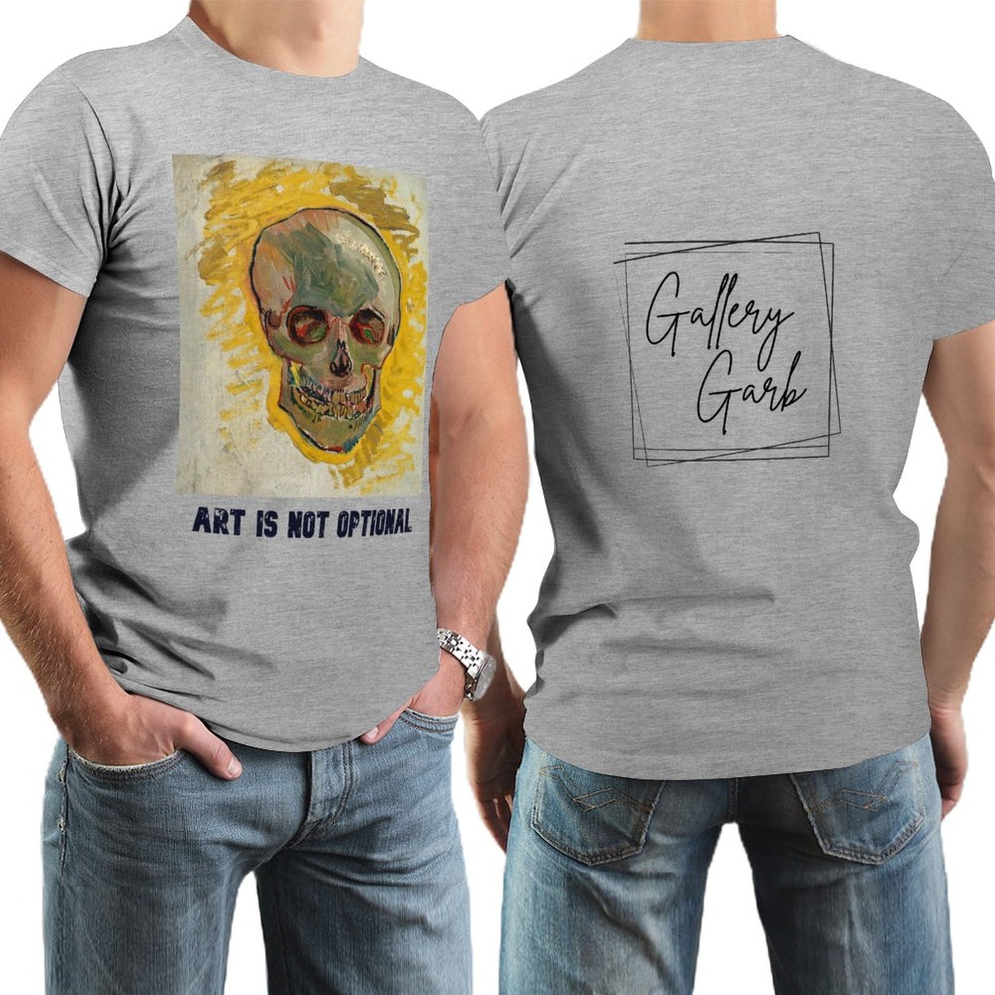 Vincent van Gogh Skull Short Sleeve Tshirt Men