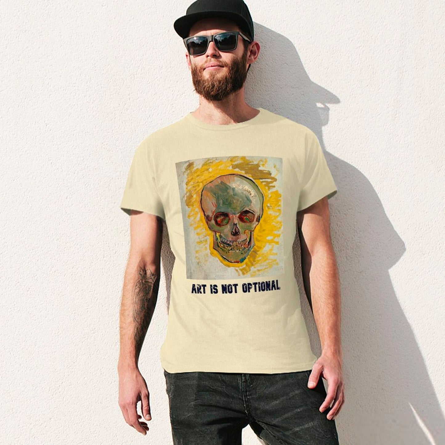 Vincent van Gogh Skull Short Sleeve Tshirt Men