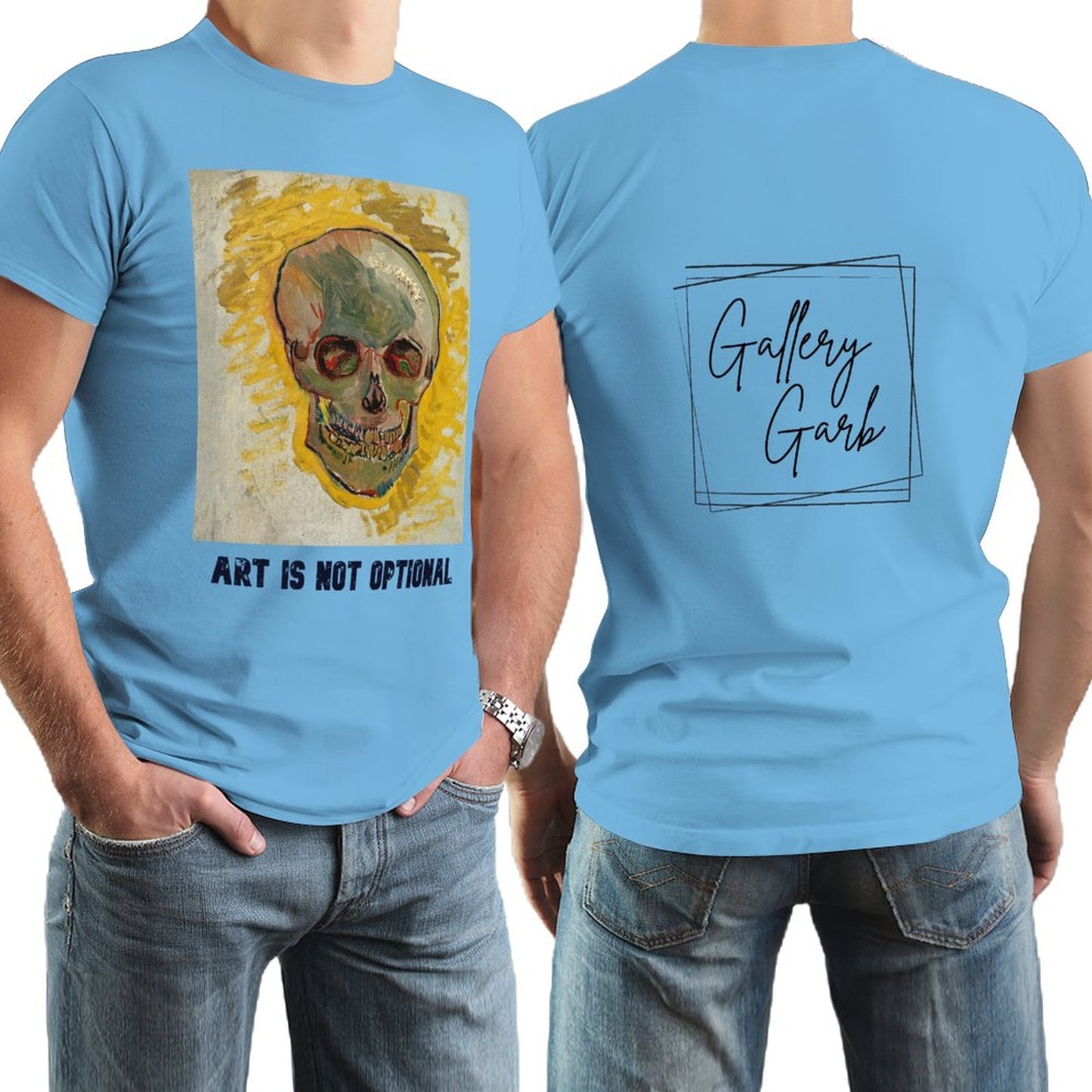 Vincent van Gogh Skull Short Sleeve Tshirt Men