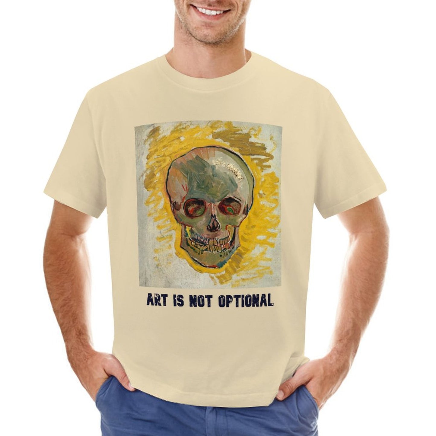 Vincent van Gogh Skull Short Sleeve Tshirt Men